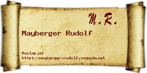 Mayberger Rudolf névjegykártya