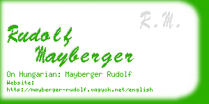 rudolf mayberger business card